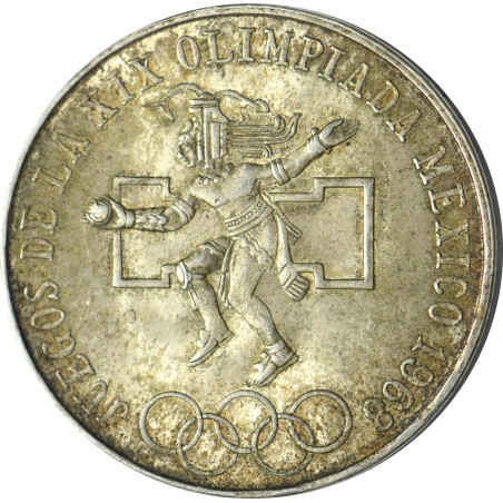 25 Pesos MEXIQUE jeux Olympiques 1968