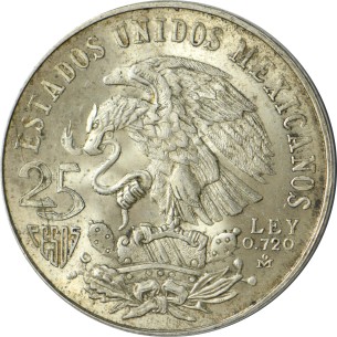 25 Pesos MEXIQUE jeux Olympiques 1968