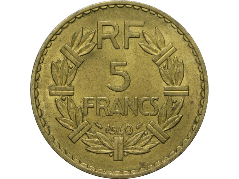 5 francs LAVRILLIER 1940