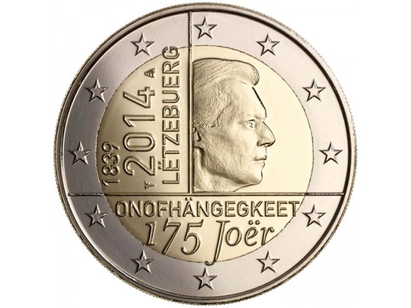 2 Euros com Luxembourg  2014- Indépendance de Luxembourg