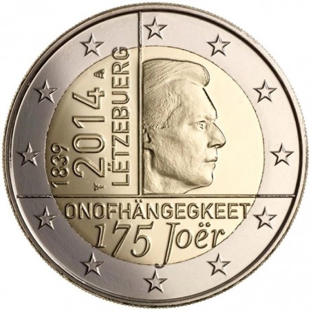 2 Euros com Luxembourg  2014- Indépendance de Luxembourg