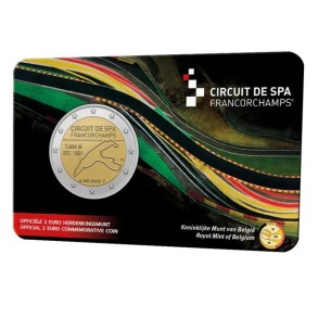Pièce 2 Euros BELGIQUE 2025, Circuit SPA