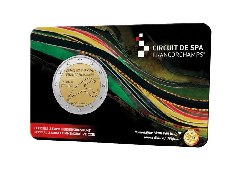 BU COINCARD 2 Euros BELGIQUE 2025, Circuit SPA