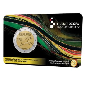 Pièce 2 Euros BELGIQUE 2025, Circuit SPA