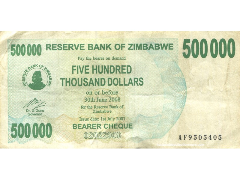 500000 Dollars ZIMBABWE 2007 P.51