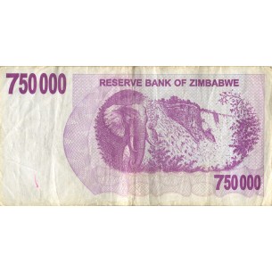 750000 Dollars ZIMBABWE 2008 P.52