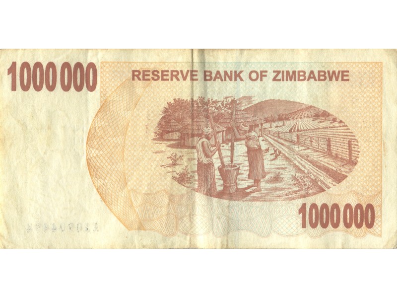 1000000 Dollars ZIMBABWE 2008 P.53