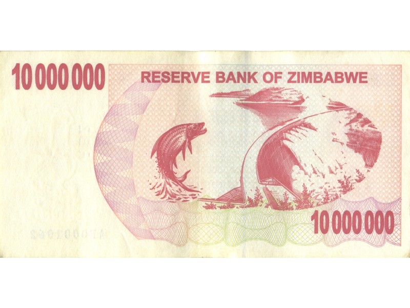 10000000 Dollars ZIMBABWE 2008 P.53a