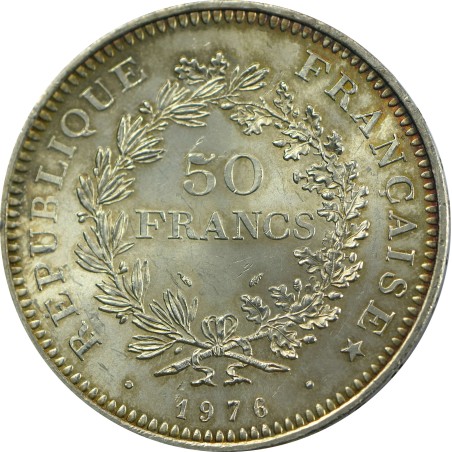 50 Francs HERCULE 1976, SUP, ARGENT