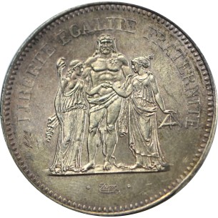 50 Francs HERCULE 1978, SUP, ARGENT