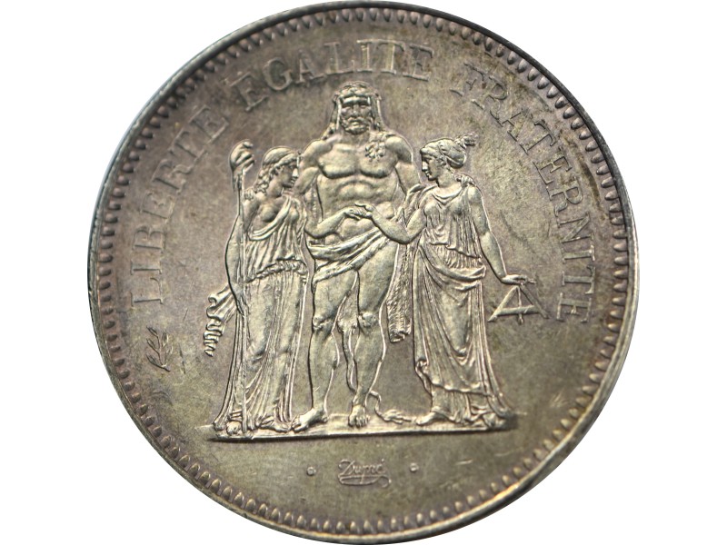 50 Francs HERCULE 1978, SUP, ARGENT