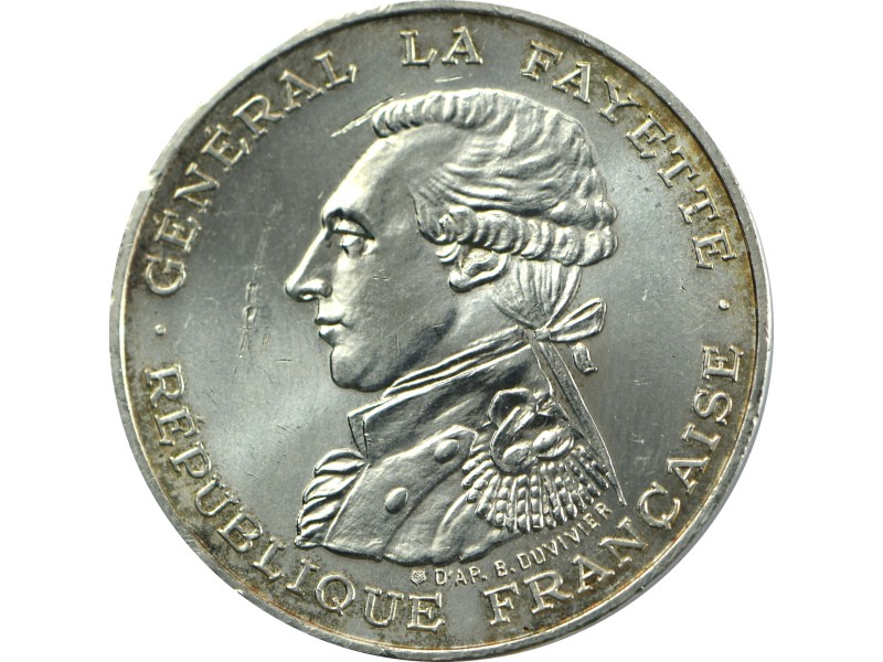 100 Francs LA FAYETTE 1987, SUP, ARGENT