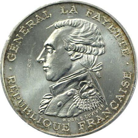 100 Francs LA FAYETTE 1987, SUP, ARGENT