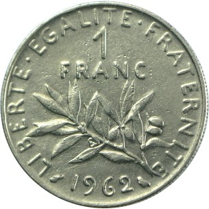 1 Francs SEMEUSE 1962