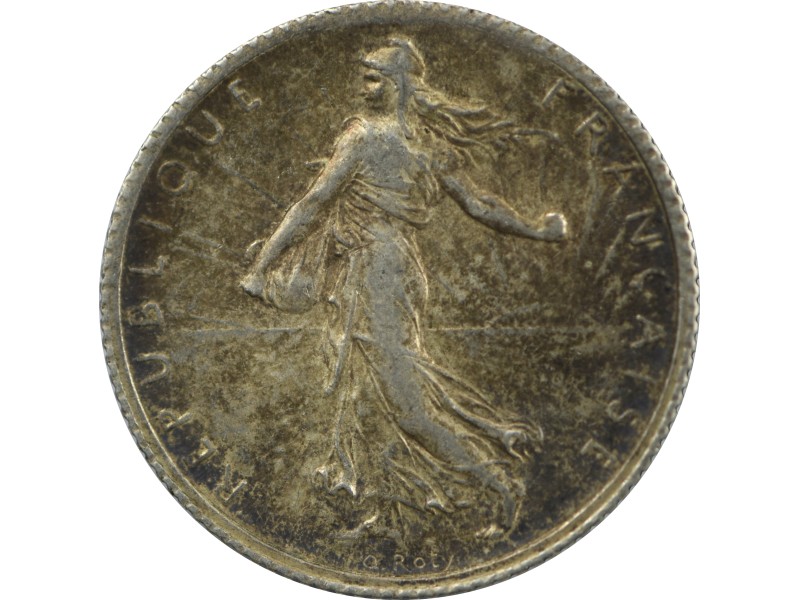 1 Francs SEMEUSE 1918, TTB, ARGENT