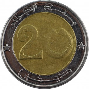 ALGERIE - PIÈCE 20 Dinars Lion 2009 2