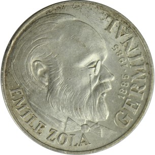 100 Francs Émile Zola1985, ARGENT