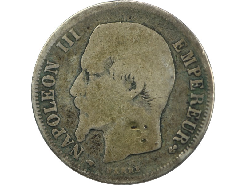 1 Franc Napoléon III Empereur 1857, ARGENT