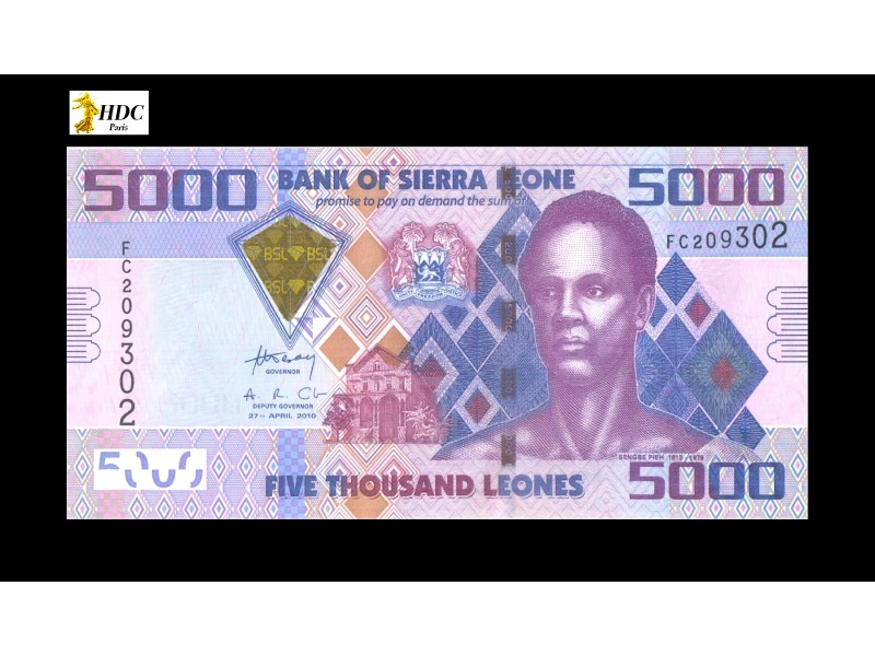 5000 Leones SIERRA LEONE 2010 P.32a