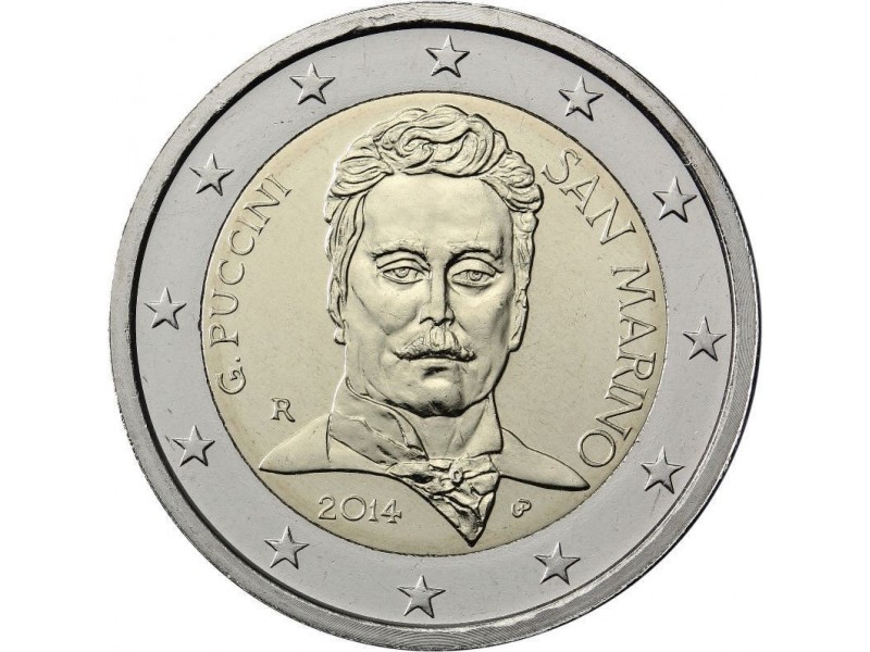 2 Euros com Saint Marin BU 2014- Giacomo Puccini