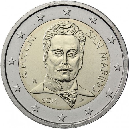 2 Euros com Saint Marin BU 2014- Giacomo Puccini