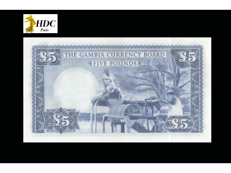 5 Pounds GAMBIE 1965 P.3a