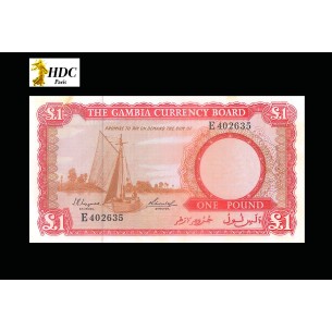 1 Pound GAMBIE 1965 P.2a