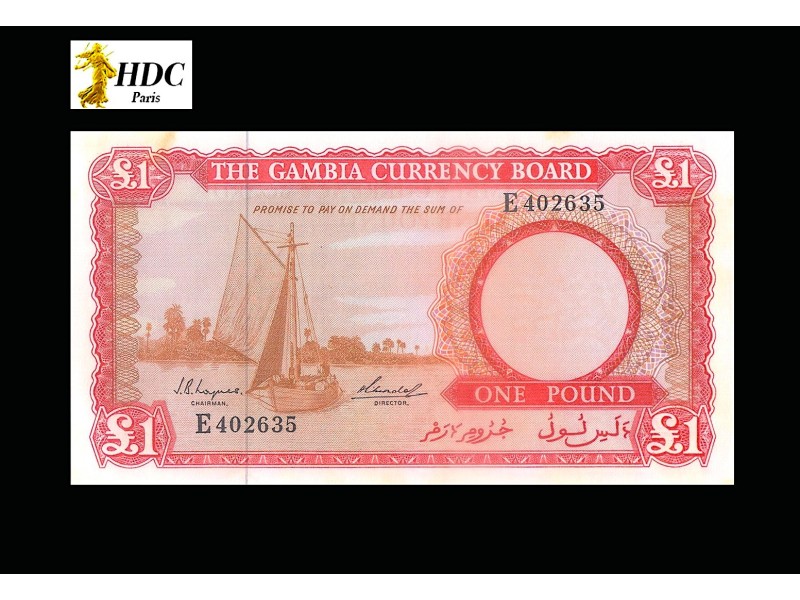 1 Pound GAMBIE 1965 P.2a