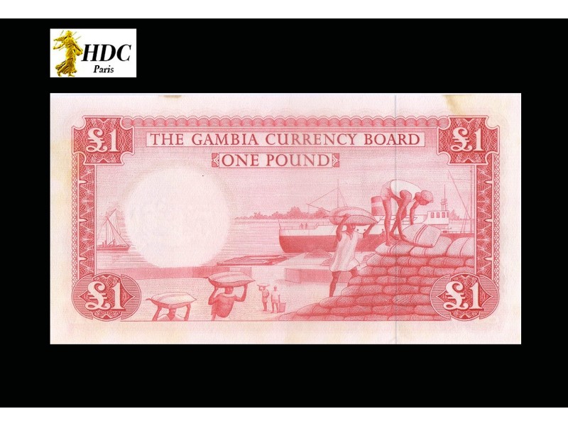 1 Pound GAMBIE 1965 P.2a