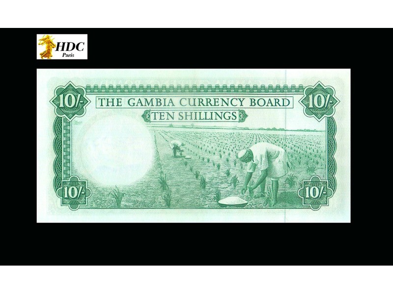10 Shillings GAMBIE 1965 P.1a