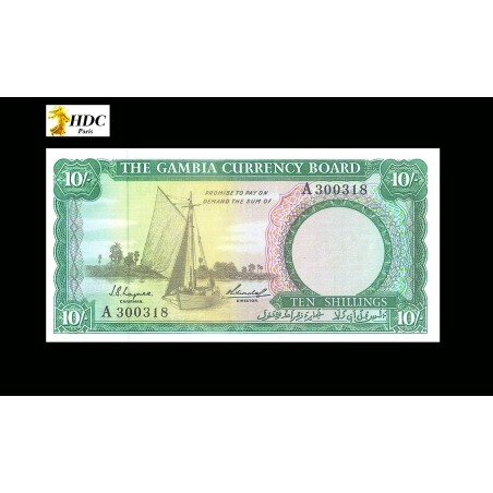 10 Shillings GAMBIE 1965 P.1a