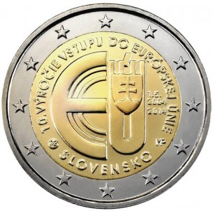 2 Euros com Slovaquie 2015- 10e anniv. de l’entrée dans l’Union Européenne