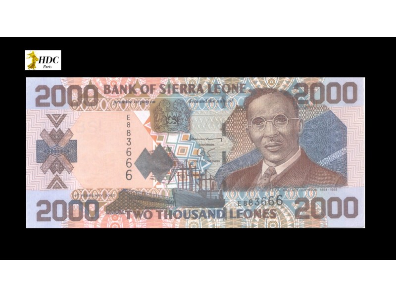 2000 Leones SIERRA LEONE 2002 P.26a
