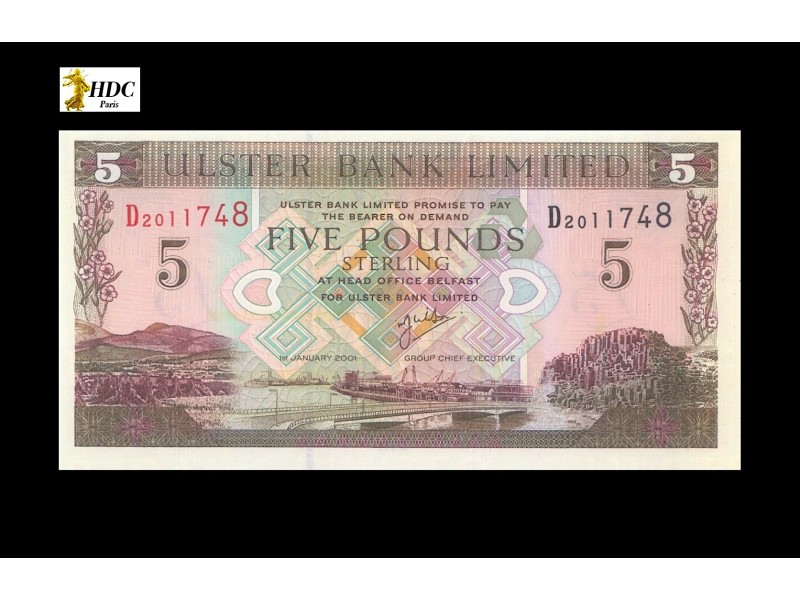 5 Pounds IRLANDE DU NORD 2001 P.335c