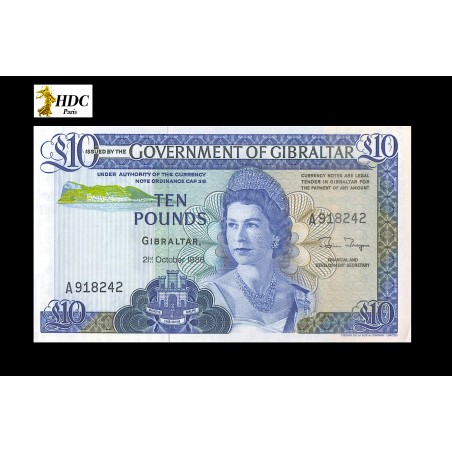 10 Pounds GIBRALTAR 1986 P.22b