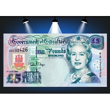 GIBRALTAR, BILLET 5 Pounds Sterling 1995 P.25