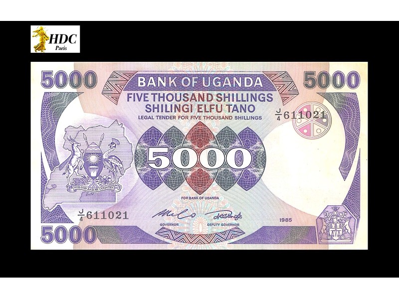 5000 Shillings OUGANDA 1985 P.24a