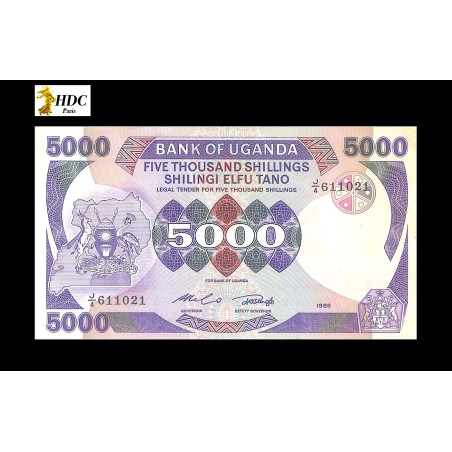 5000 Shillings OUGANDA 1985 P.24a