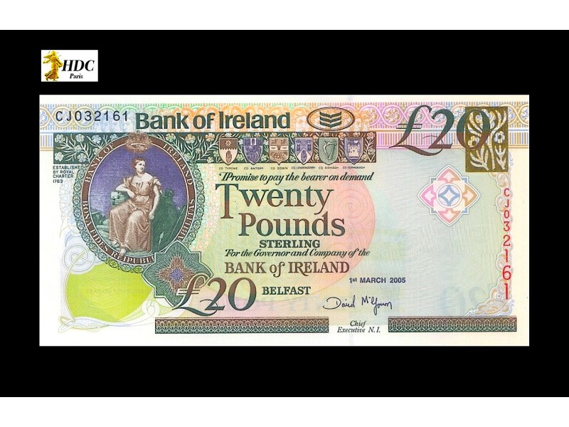 20 Pounds IRLANDE DU NORD 2005 P.80v