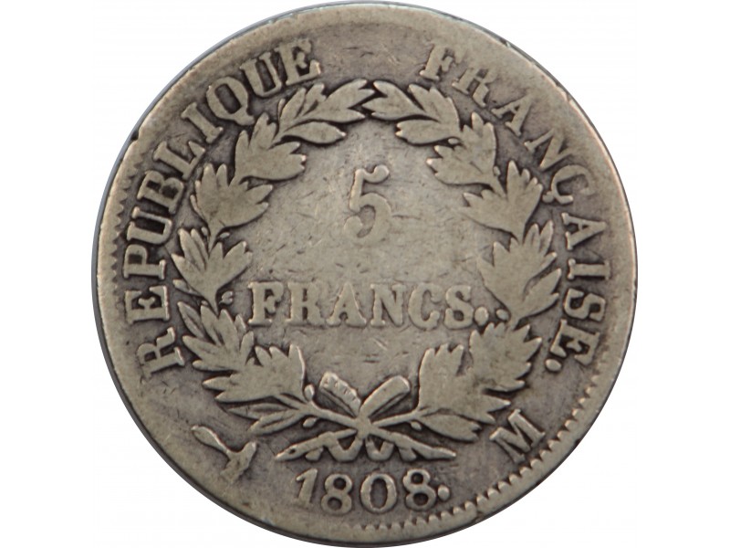 5 Francs Napoléon 1808 Toulouse