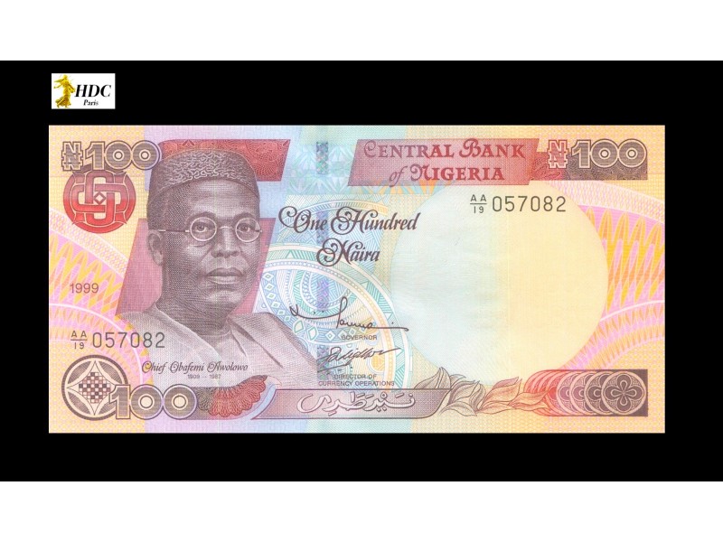 100 Naira NIGERIA 1999 P.28a
