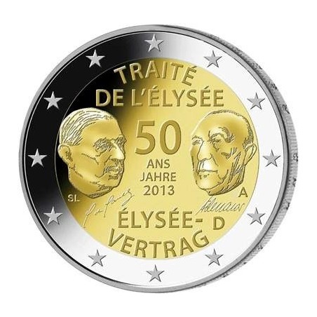 2 EURO Allemagne 2013-ADFGJ- Traité de l’Elysée 50 ans- (5 pièces)