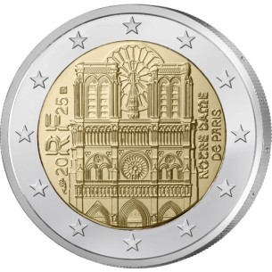 2 EUROS FRANCE 2025 NOTRE DAME