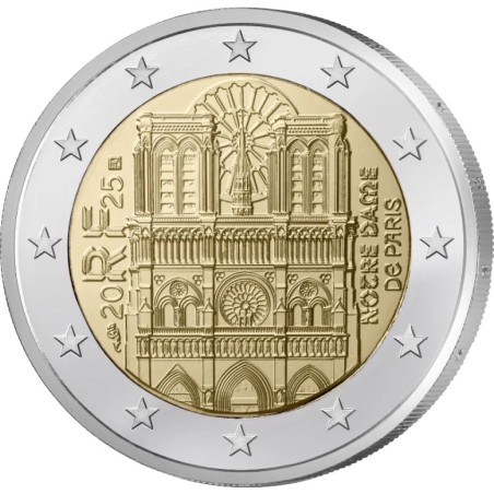 2 EUROS FRANCE 2025 NOTRE DAME
