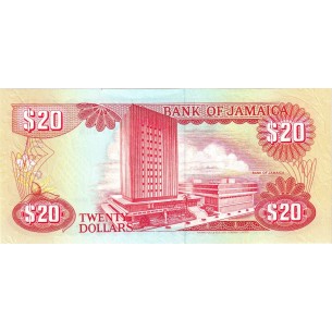 Jamaique  - Billet 20 Dollars 1991 P-72d 2