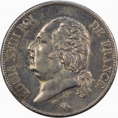 5 Francs LOUIS XVIII 1824 Paris F.309/86