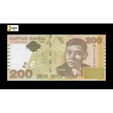 KIRGHIZISTAN, Billet 200 Som 2000 P.16, UNC