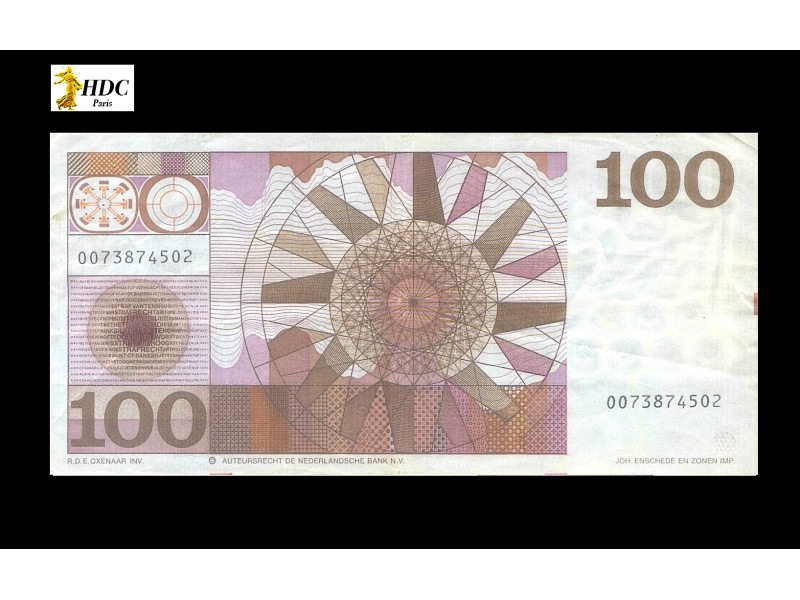 100 Gulden PAYS-BAS 1970 P.93a