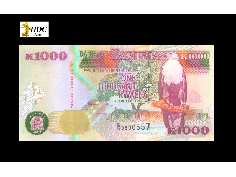 1000 Kwacha ZAMBIE 2003 P.40c