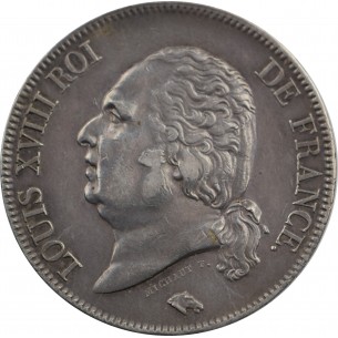 5 Francs Louis XVIII  1824 Marseille